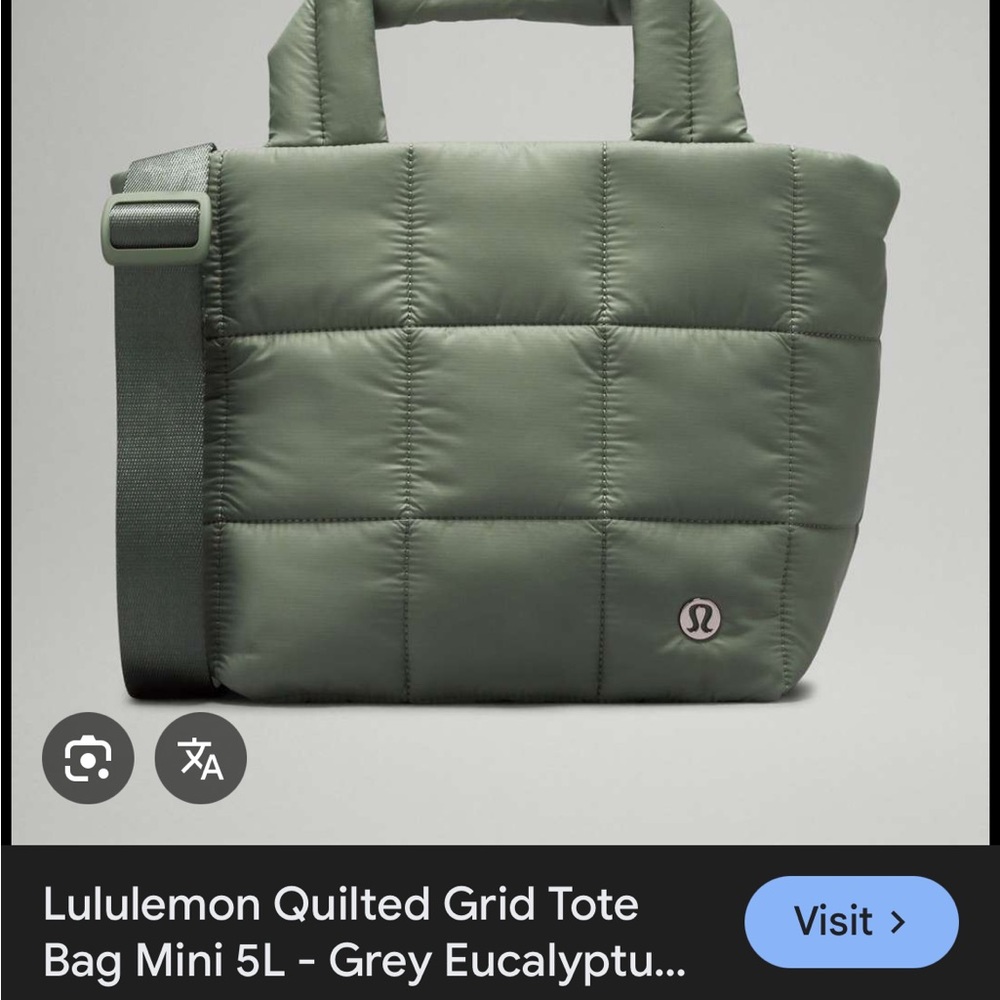 Lululemon Athletica Green Shoulder Bag